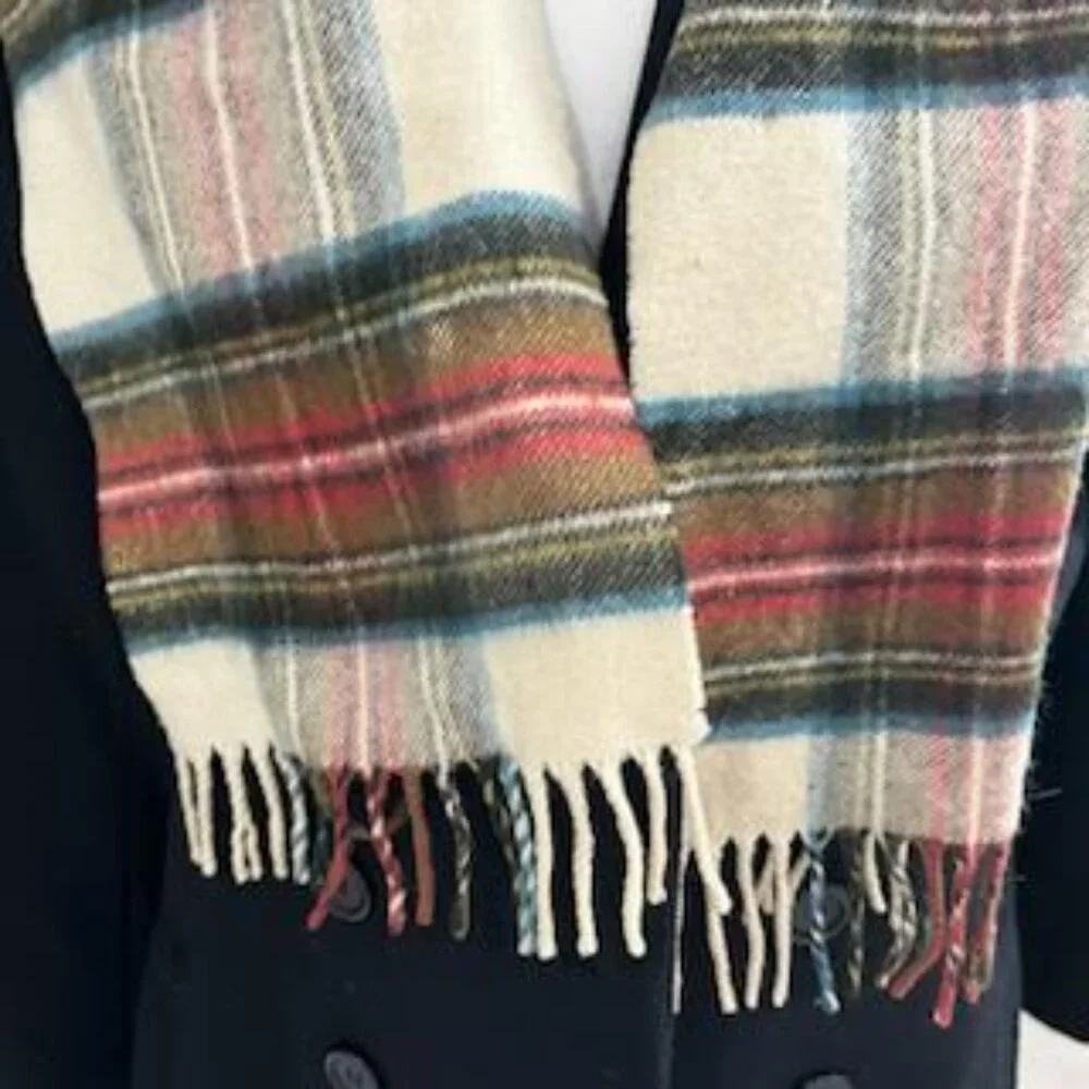 Cashmere Tartan Scarf Dress Stewart by Johnstons of Elgin VTG Quite Luxury $495